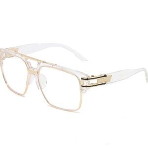Gold and Clear Men's Glasses